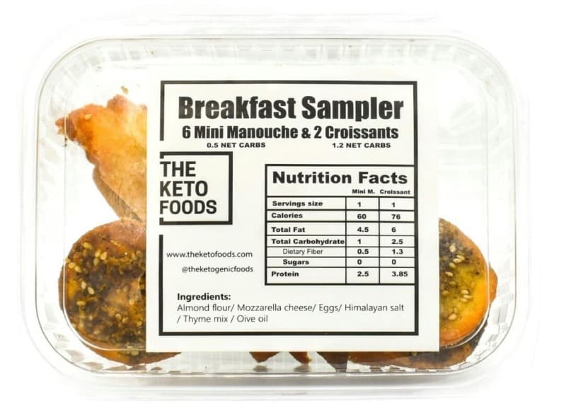 The Keto Breakfast Sampler (0.5 - 1.2 net cabs per piece)